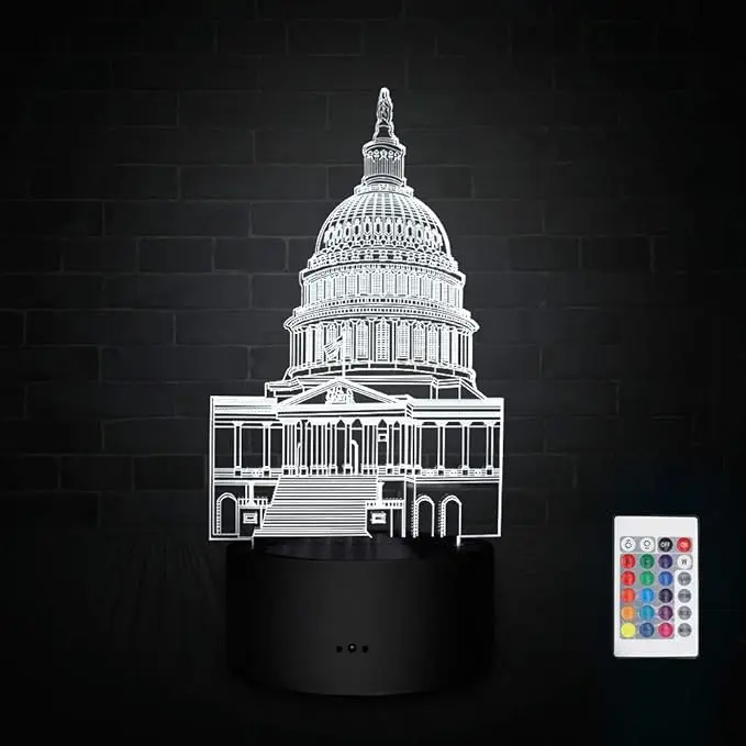 3D NIGHT LIGHT WHITE HOUSE