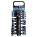 FIXTEC RATCHET WRENCH W/D SOCKET SET 19P FHST1319 8'S