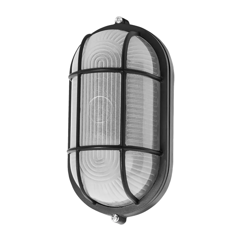 LED BULKHEAD LIGHT OVAL W/D CAGED 13W 10'S