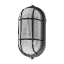 LED BULKHEAD LIGHT OVAL W/D CAGED 13W 10'S