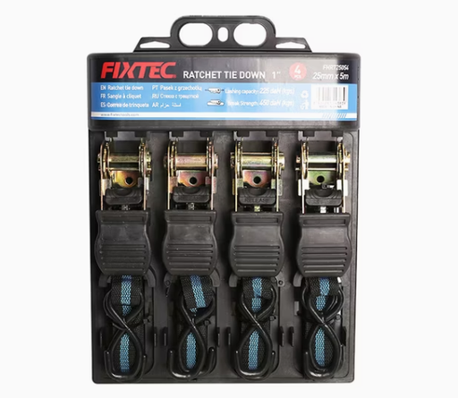 [FHRT25054] FIXTEC 4P RATCHET TIE DOWN 25MMX5M FHRT25054